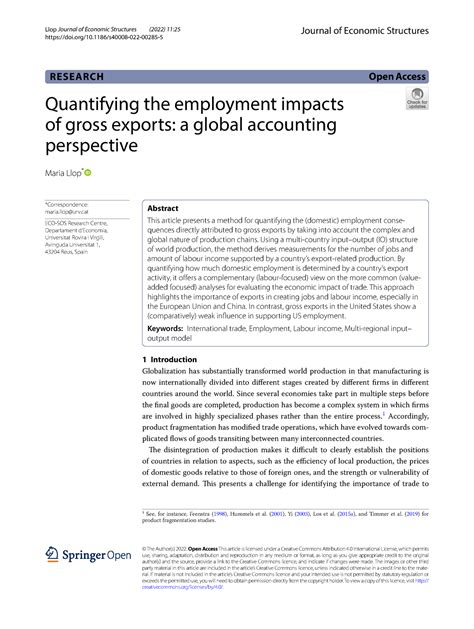 export Impact Testing|Quantifying the employment impacts of gross exports: a global .